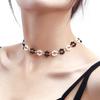 Joyería transfronteriza europea y americana pequeña fresca degradado blanco y negro pequeño collar de margarita imitación perla collar de playa de viento de una sola capa para mujer