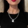 Collar de moda de estilo europeo y americano apilado con múltiples capas para mujer, estilo hip-hop moderno, simple, estilo frío, cadena de clavícula, collar grueso