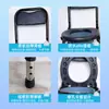 Silla de Inodoro para Mujer Embarazada Mayor Paciente Discapacitado Silla de Baño para Inodoro Silla de Inodoro con Ruedas Ajustable de Acero Inoxidable