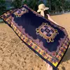 Novo Xale Vermelho Retrô com Totem Estilo Étnico Feminino para Verão Protetor Solar Viagem Toalha de Praia Lenço Externo para Fotos