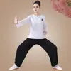Traje de Tai Chi Primavera e Outono Novo Estilo Chinês Conjunto Rima Antiga China Meia-Idade e Idosos Roupas de Prática de Dança de Verão Algodão Puro