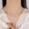 Collar de Flor de Cerezo de Plata de Ley S999 para Mujer Lujo Accesible Bosque Nicho Cadena para Clavícula de Gama Alta Rama de Flor Collar de Laurel Regalo