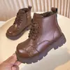 Botas Martin para niños, colección nueva otoño/invierno 2026 para niños, gruesas y cálidas, forradas de felpa, para niños mayores, botines, botas para niñas, zapatos de algodón