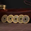 Latón macizo Qianlong Tongbao, Shunzhi, Kangxi, Yongzheng, Jiaqing latón monedas sueltas engrosadas, monedas de los Cinco Emperadores, monedas de cobre