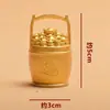 Cubo de lingotes de latón un cubo de oro decoración de la suerte artesanías decoración escritorio de oficina atracciones del hogar puesto