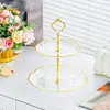 Plato de Frutas de Lujo Ligero de Múltiples Niveles, Plato de Dulces para Sala de Estar y Casa de Té, Plato de Bocadillos de Gama Alta, Plato de Frutas para Bocadillos de Salón de Belleza