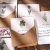 Tarjeta de Felicitación Creativa Linda Retro Piel de Vaca Simple Vegetal Floral ins Avanzada Acción de Gracias San Valentín Día del Niño Tarjeta de Agradecimiento