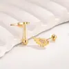 Arete Único y Distintivo de Hélice de Oreja con Ala de Ángel para Mujer, Arete de Rosca, Pendiente de Cartílago para Oreja para Mujer