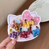 Gomas para el pelo, diademas y cordones para el pelo de dibujos animados para niñas, con un diseño pequeño y lindo en color café lechoso, perfectos para otoño e invierno