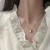 Collar de Corazón Femenino Ins Simple Cadena para Clavícula con Forma de Corazón 2022 Nuevo Popular Diseño de Alta Gama de Moda Estilo Frío