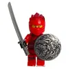 Vilão Ninja Transfronteiriço Rosto Fantasma Ninja Voador Dourado Série B Brinquedo de Montar Boneco Individual