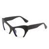 Gafas de Sol Estilo Gato de Medio Marco Elegante Sin Graduación Tendencia Unisex Estilo Callejero
