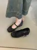 2026 Nuevos Zapatos Mary Jane Elegantes de Satén Estilo Coreano que Aumentan la Altura con Moño de Hada y Remaches, Punta Redonda, Corte Bajo