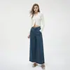 Jeans Vintage Sueltos de Pierna Ancha para Mujer Primavera 2026 Cintura Alta Adelgazantes Elegantes Versátiles Pantalones de Abuela Azules