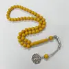 Contas de Oração Sauditas Montadas à Mão, Contas Artesanais Transfronteiriças, 51 Peças, Pulseira de Contas de Oração de Resina Pura 10*10mm