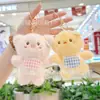 Popular de Internet Lindo Lindo Babero Colgante de Oso Peluche Muñeca Dibujo Animado Colgante de Bolsa Llavero Muñeca Muñeca