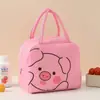 Bolsa de almuerzo térmica, diseño elegante, impermeable y resistente a las manchas, mantiene la comida caliente, perfecta para llevar el almuerzo al trabajo, papel de aluminio engrosado, con asas