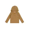 Camisa com Capuz e Manga Longa Listrada Simples Estilosa Versátil para Meninas, Suéter de Outono para Crianças Pequenas e Crianças