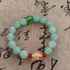 Pulseira da Sorte com Mantra de Seis Palavras, Pulseira de Jade e Ágata, Joia de Contas Budistas de Círculo Único, Oferta Especial de Transmissão Ao Vivo, Fornecimento Atacado