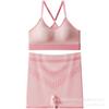 Conjunto de lencería sexy de tirantes cruzados para mujer, realce para busto pequeño, sin aro de acero, espalda bonita, sujetador deportivo para yoga, fitness y deportes