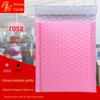 Saco plástico de bolhas rosa Cor spot Filme coextrudado Saco de envelope de bolha Embalagem de vestuário Saco plástico de bolhas Saco expresso de espuma