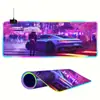 Popular Série Cyberpunk Gaming Mouse Luminoso e Teclado Pad RGB Desk Mat Fábrica Personalizada Atacado