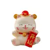 Figura Creativa Linda de Maneki-neko con Cabeza Oscilante Decoración para Escritorio de Oficina en Casa Artesanía de Resina Recuerdo Regalo