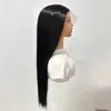 Amazon Export Export Peruca Lace Frontal 13x4 Cabelo Longo Liso Preto Natural Seda de Alta Temperatura Linha do Cabelo Natural