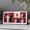 Soporte de Exhibición para Marco de Fotos de Tres Rejillas Impresión Personalizada de Fotos Fotos de Boda Retrato Familiar Foto Adorno de Cristal