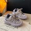 Zapatos para Niños Color Retro Pulido Suela Gruesa Suela de Neumático Tenis 2024 Otoño Nuevos Zapatos para Niñas Niños Medianos y Grandes Zapatos de Papá