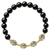 Pulseira de Cristal Fantasma Verde de Obsidiana Natural Dianrun Jewelry para Mulheres, Presente para Namorada