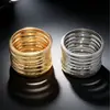 Suministro Transfronterizo de Conjuntos de Pulseras Estilo Vintage con Patrones Martillados, Elegantes Pulseras Apilables, Joyería de Alta Gama Simple y Exquisita