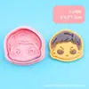 Moldes para Galletas de la Serie Attack on Titan Simulación 3D Dibujos Animados Anime Eren Mikasa Armin Arcilla DIY