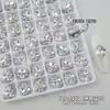 Acessórios de Diamante Flash K9 de Alta Qualidade Sem Base para Nail Art, Peças de Decoração de Unha Retangulares e Ovais Full Diamond Brancas Feitas à Mão
