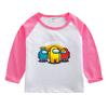 Camiseta de manga comprida para meninos e meninas roupas de outono 2022 nova camisa de algodão infantil primavera e outono camisa de fundo bonito para crianças