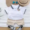 Ropa para Bebés Niños 0-3 Años Camisa Polo Bordada de Oso para Bebé Niño + Pantalones Cortos en Stock y Se Envía el Mismo Día