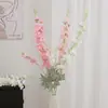 Flores Delphinium Artificiais para Arranjos de Chão de Casamento, Decorações de Teto, Ornamentos Decorativos Violeta Falsos, Decorações de Arte Floral