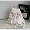 Mochila de Viaje Casual Nueva de Gran Capacidad con Lunares, Mochila Versátil y Elegante de Encaje Plisado, Mochila Escolar para Estudiantes