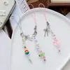 Estilo Ins original serie de colores macaron frescos colgante de corazón charm para bolso llavero colgante para mochila cordón para teléfono