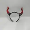 Tocado de Halloween con Cuernos, Diadema Roja y Negra Temática de Diablo para Fiesta, Diadema de Mascarada, Venta al por Mayor desde el Fabricante