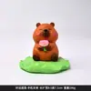 Talla de Madera Imitación Capibara Capibara Lindo Adornos Hechos a Mano Soporte para Teléfono Móvil Coche Escritorio Adornos de Resina Artesanías