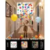 Decoração de fundo de aniversário, balões, adereços fotográficos que melhoram a atmosfera, atmosfera de festa, parede de fundo para crianças, meninos e meninas