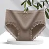 Nuvem de Oxigênio Calça Bolha Feminina Sem Costura Cintura Média Respirável Roupa Íntima Feminina Tamanho Grande Renda Sexy Tanga