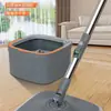 Separación de Aguas Residuales Limpieza Hogareña Mopa para Lavado de Manos Perezosa Giratoria Plana Mopa Seca y Húmeda Doble Uso Cubo de Mopa para Separación de Aguas Residuales