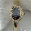Reloj de Pulsera Retro de Diamantes con Diseño de Bañera para Mujer Anillo de Diamantes Dorado Diseño de Nicho Lujo Ligero Gama Alta