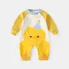 Mameluco de Pollito de Verano Impreso en 3D con Cuello Redondo y Mangas Ranglán, Suave Monito para el Hogar para Bebés y Niños Pequeños
