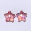 Acrílico Transparente Colorido Galvanizado Furo Vertical Estrela de Cinco Pontas com Contas DIY Corrente para Celular Chaveiro Caneta com Contas Material Acessórios