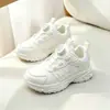 Zapatillas de cuero para hombre talla 32-37, zapatos casuales blancos de moda, zapatillas de correr versátiles y transpirables