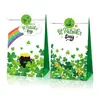Lb055 Calle del Trébol Verde. Bolsa de Papel Kraft para Fiesta Regalo de Dulces Frasco de Miel Arcoíris del Día de San Patricio