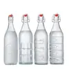 Nova Garrafa de Vidro Le Buckle 1L Garrafa de Vidro Enzyme Snap Garrafa de Vidro para Suco de Frutas Vinagre de Maçã Garrafa de Vidro com Tampa Articulada